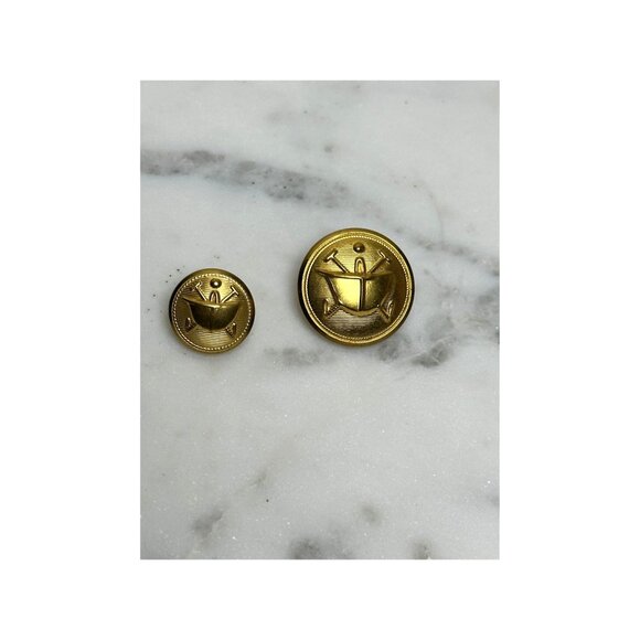 Polo Ralph Lauren Waterbury Gold Metal Helmet Blazer Replacement Buttons New - Picture 1 of 3
